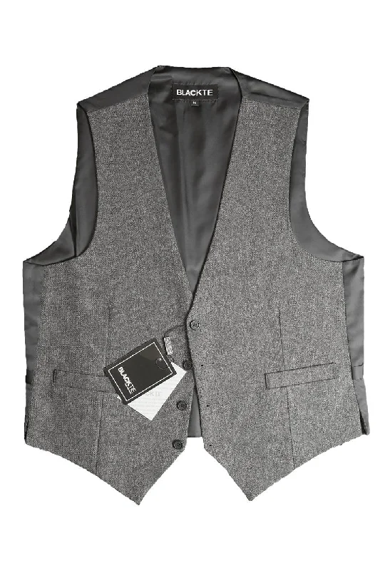 Charcoal ""Brodie"" Tweed Vest