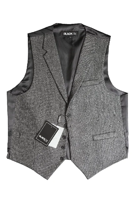 Charcoal ""Camdyn"" Tweed Vest