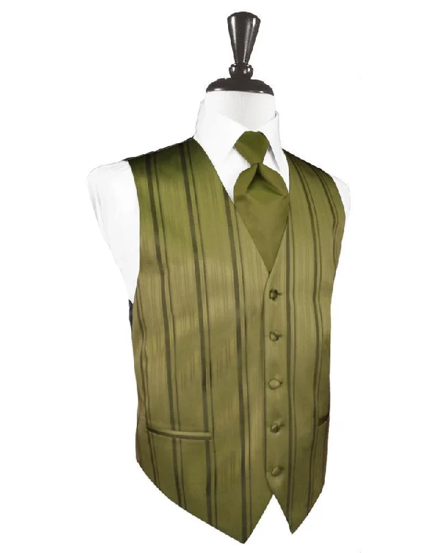 Fern Striped Satin Tuxedo Vest