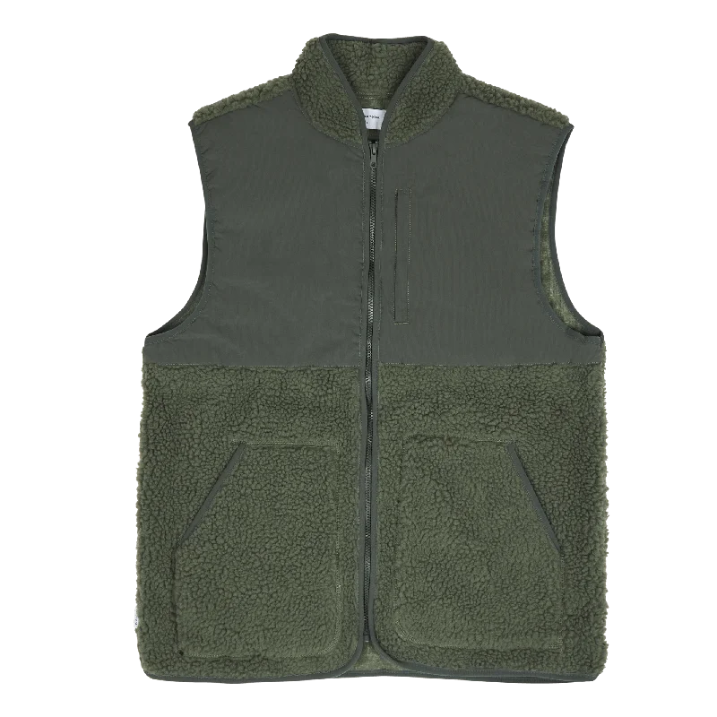 Studio Total Recycled Pile Vest Forest