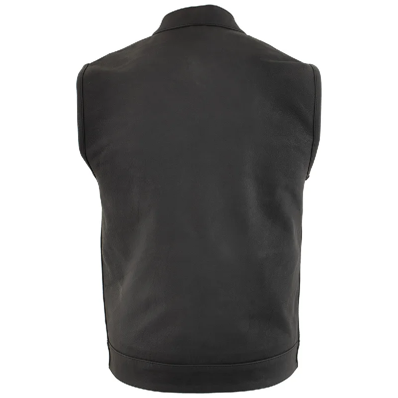 xelement-xs13001-barrage-mens-flat-black-club-leather-vest-with-dual-closure-1