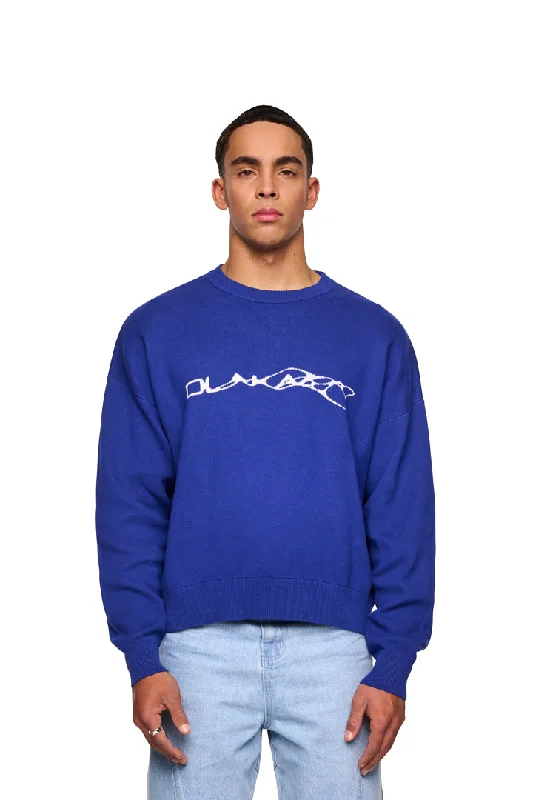 Alien Intel Knit Sweater Blue