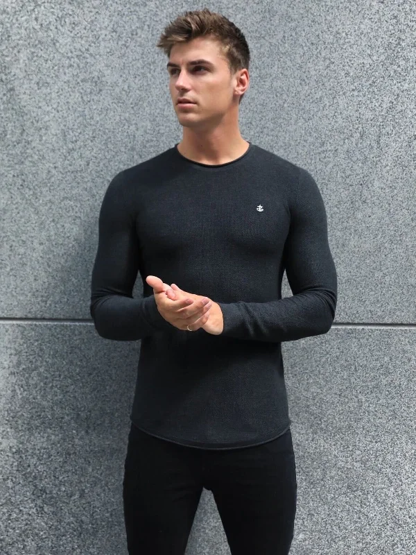 Mason Knit Jumper - Charcoal