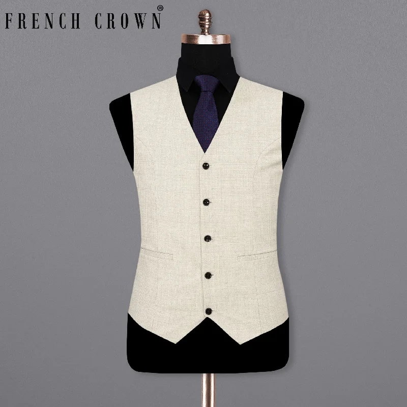 Cararra Brown Plaid Waistcoat