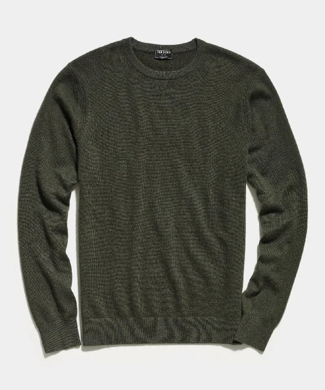 Cashmere Crewneck in Snyder Olive