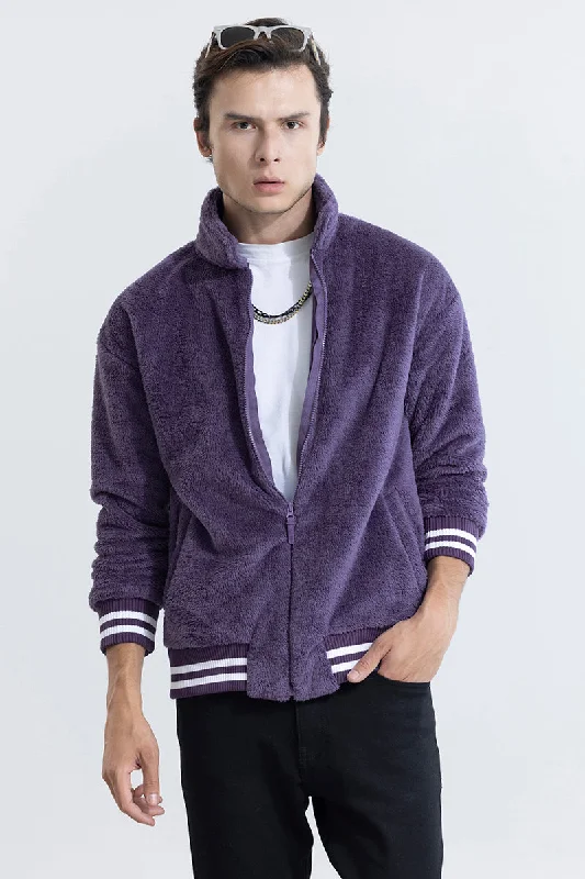 Chamois Purple Fur Jacket