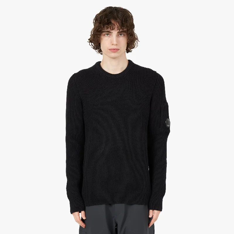 C.P. Company Full Rib Crewneck / Black