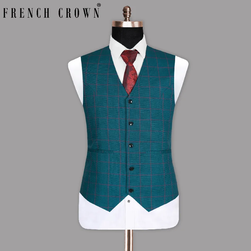 Deep Sea Windowpane Waistcoat