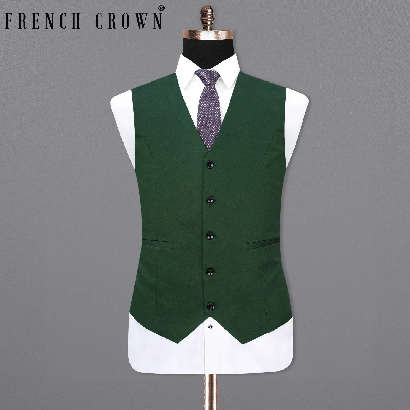 Everglade Green Textured Waistcoat