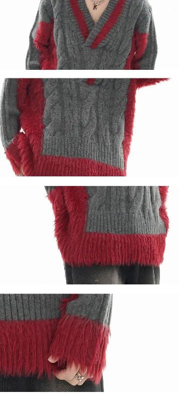 gcinim-two-tone-v-neck-sweater