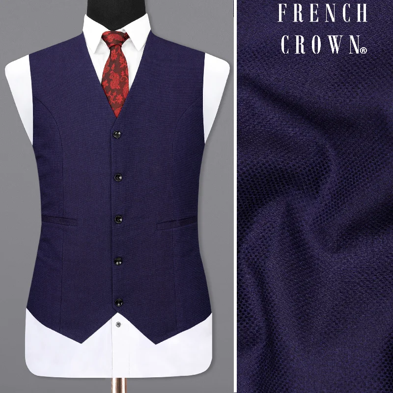 Gunmetal Blue Premium Cotton Waistcoat