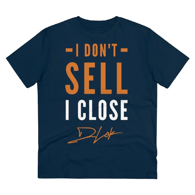 ""I Don't Sell, I Close"" Short-Sleeve Unisex Navy T-Shirt