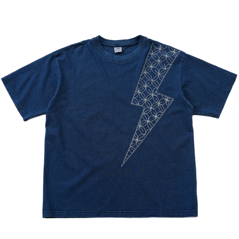 indigo-dyed-stitches-decoration-lightning-embroidery-t-shirts