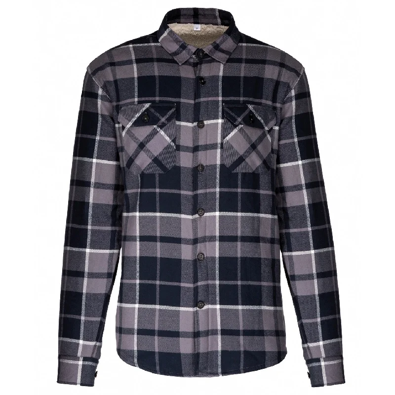 kariban-mens-checked-sherpa-lined-shirt-jacket