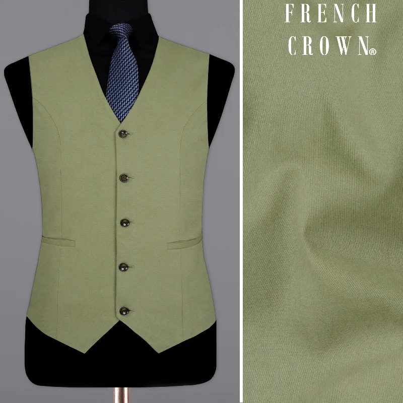 Kelp Green Heavyweight Premium Cotton Waistcoat