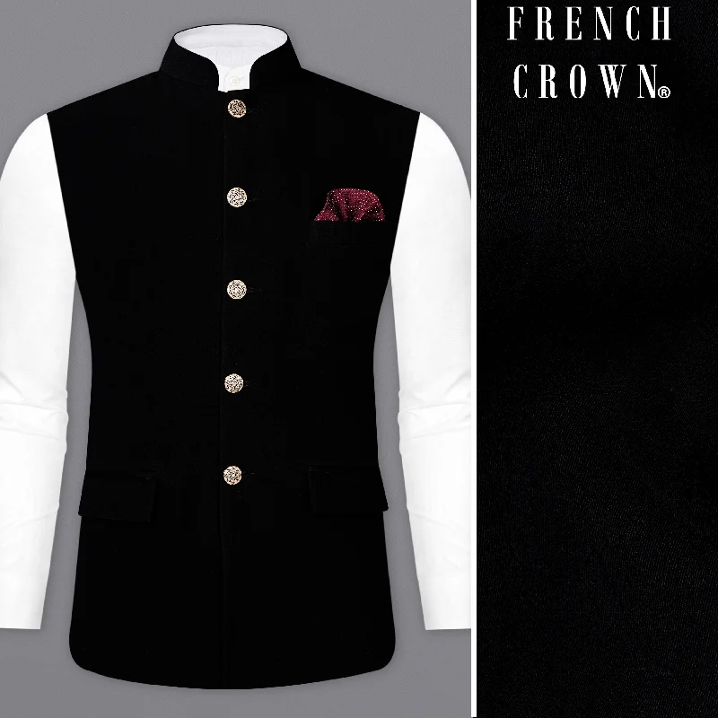 Korean Black ( The Best Black We Have ) Nehru Jacket