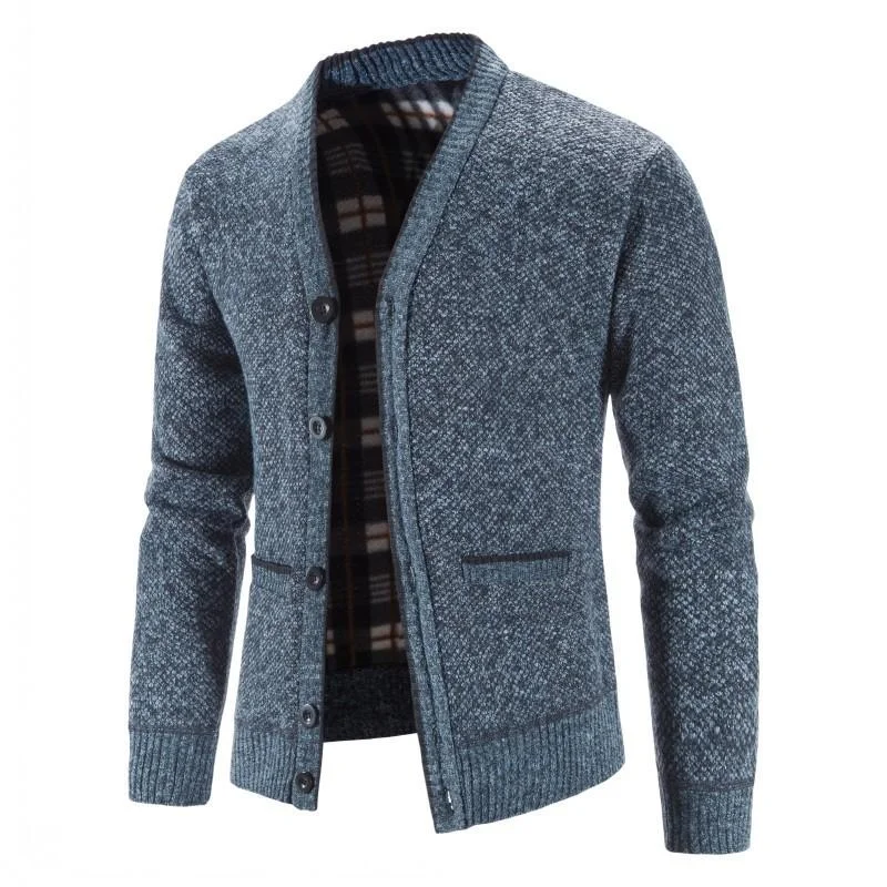 Men's Fleece V-neck Cardigan Jacket 50350724X