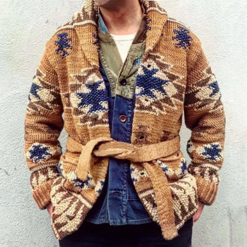 mens-vintage-lapel-thick-jacquard-belt-knitted-cardigan-54906694m