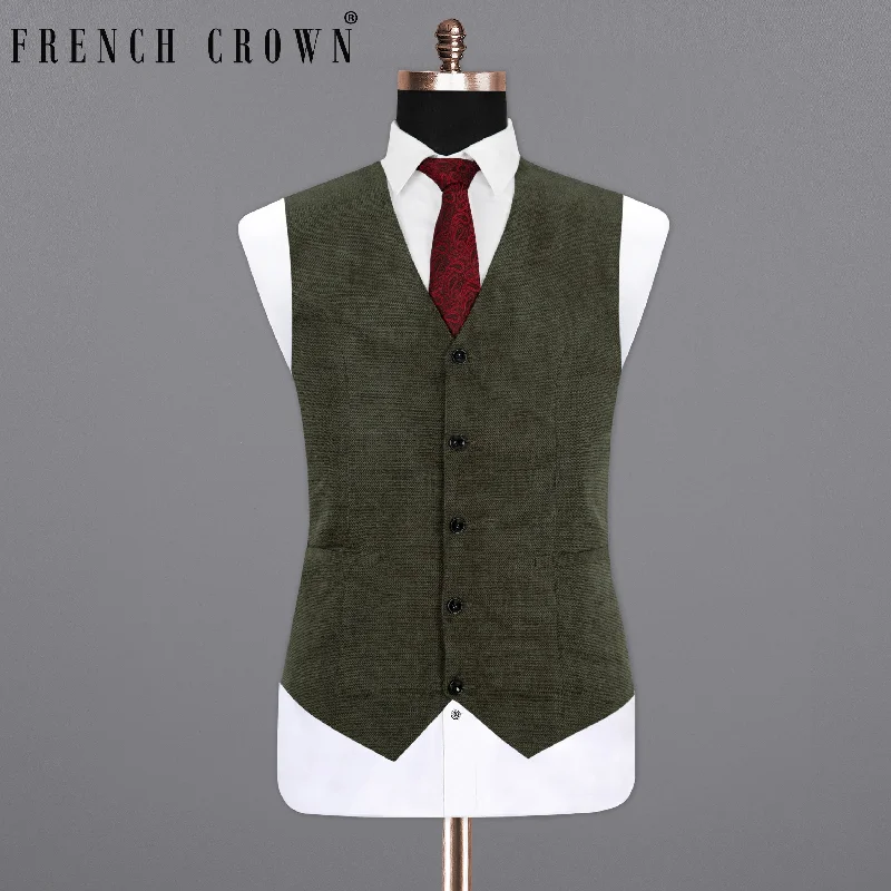 Merlin Green  Premium Cotton Waistcoat