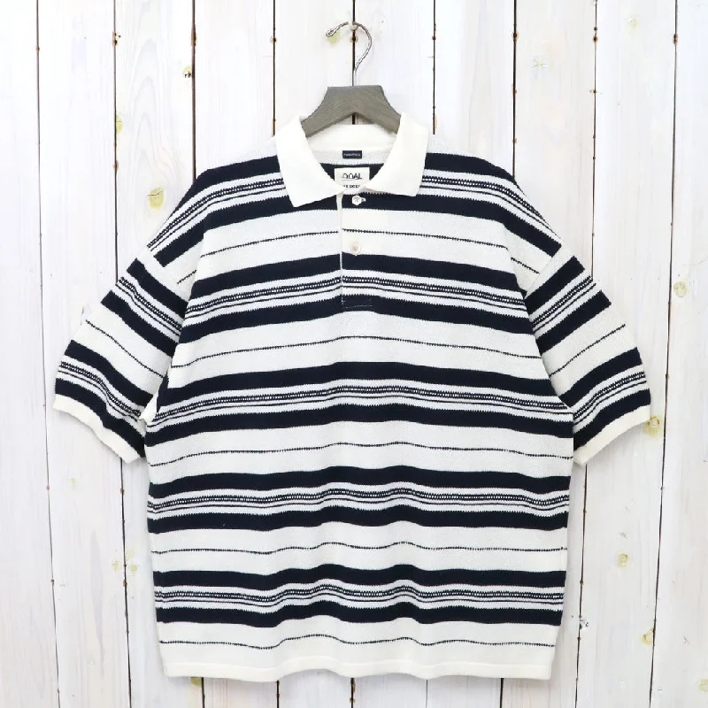 nanamica『Stripe Polo Sweater』(Ecru)