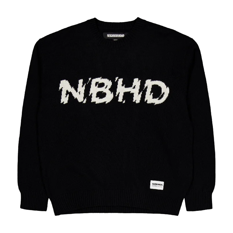 Intarsia Sweater Black