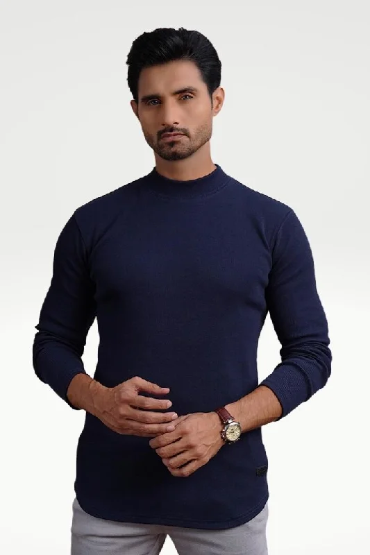 Regal Sapphire Mock Neck Sweatshirt