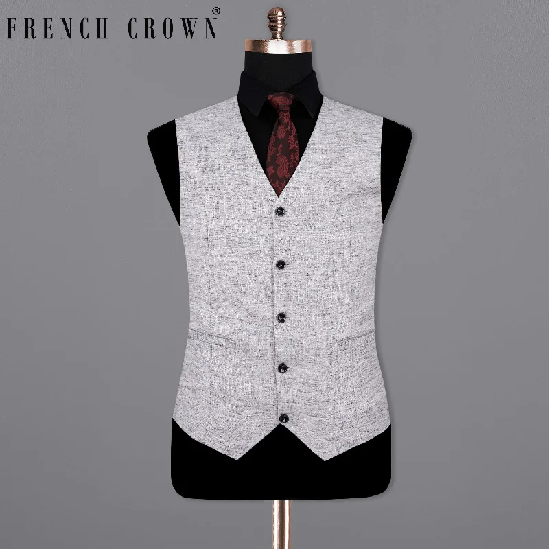 Sandstone Grey Textured Waistcoat