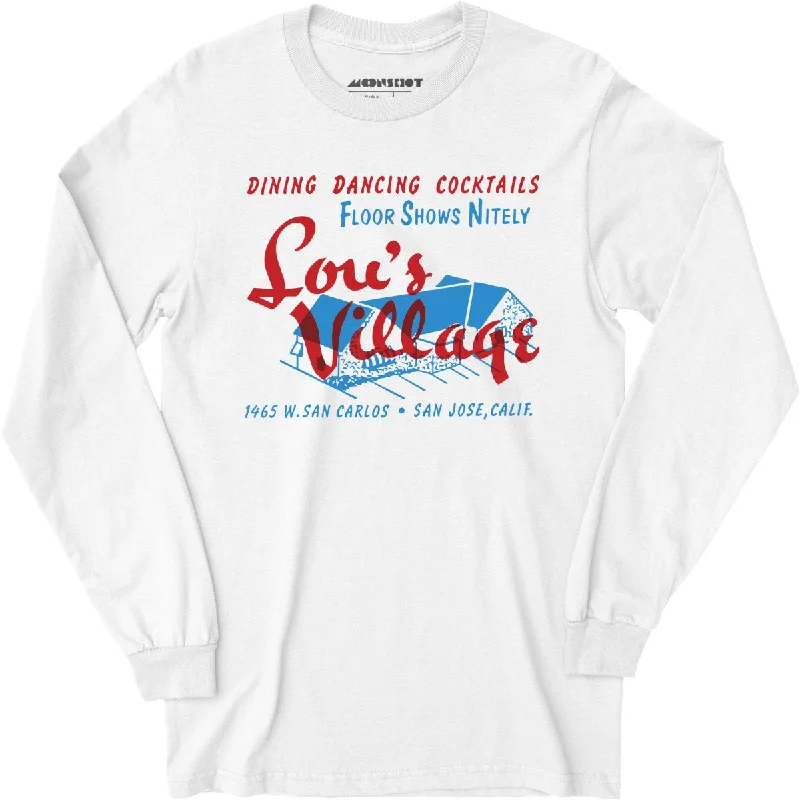 Lou's Village - San Jose, CA - Vintage Tiki Bar - Long Sleeve T-Shirt