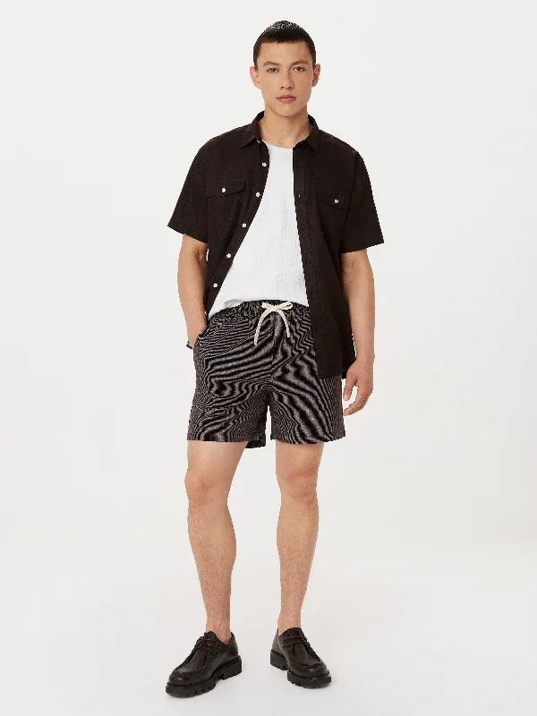 The Casual Linen Short in Dark Chocolate