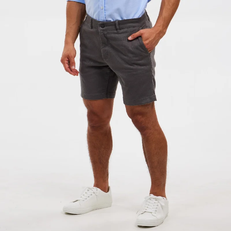 Black Sand Stretch Washed Chino Short