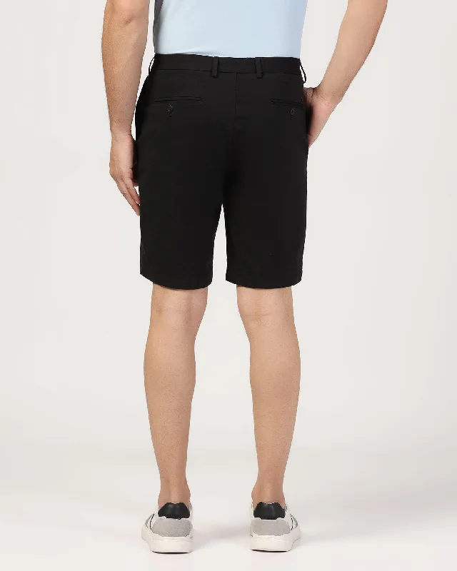 casual-black-solid-shorts-serry