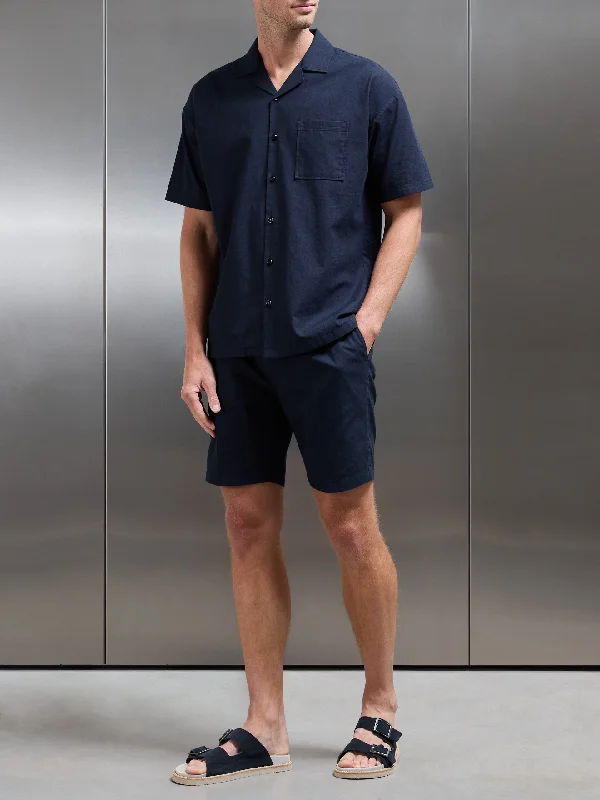 cotton-linen-drawstring-short-navy