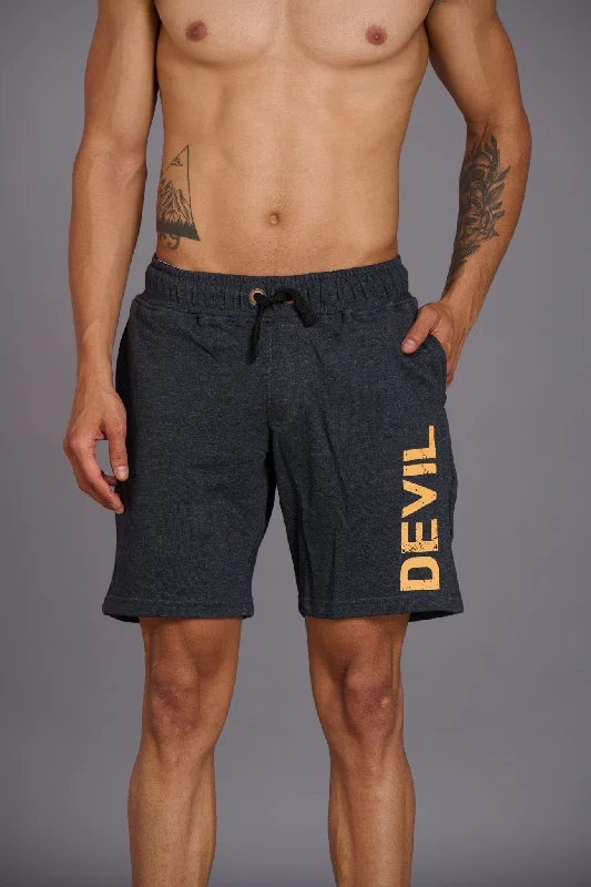 Devil Printed Yellow Shorts for Men