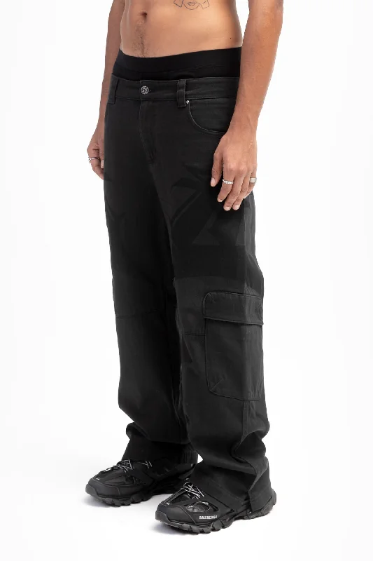 FF BLACK CARGO PANTS