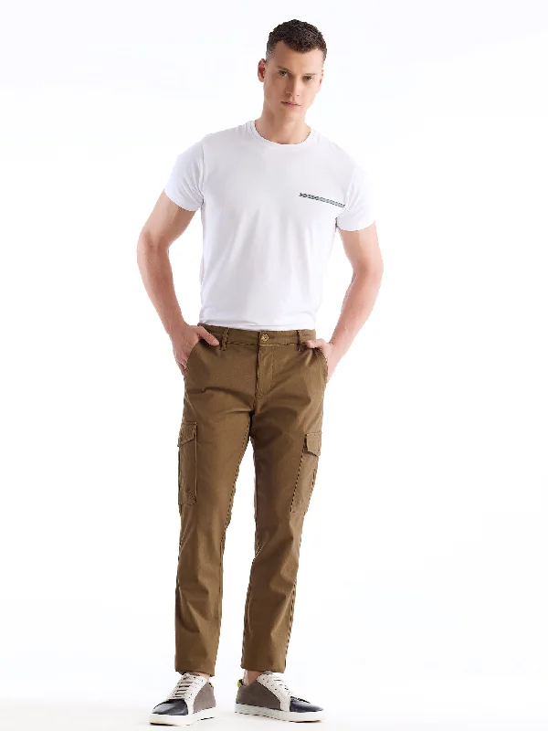 Khaki Slim Fit Cargo Trouser