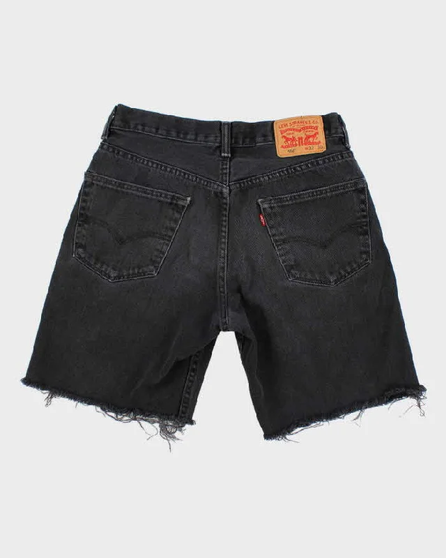 levis-550-black-denim-shorts-w32