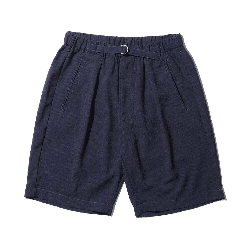 Post Overalls E-Z Lax 4 Shorts Seersucker Navy