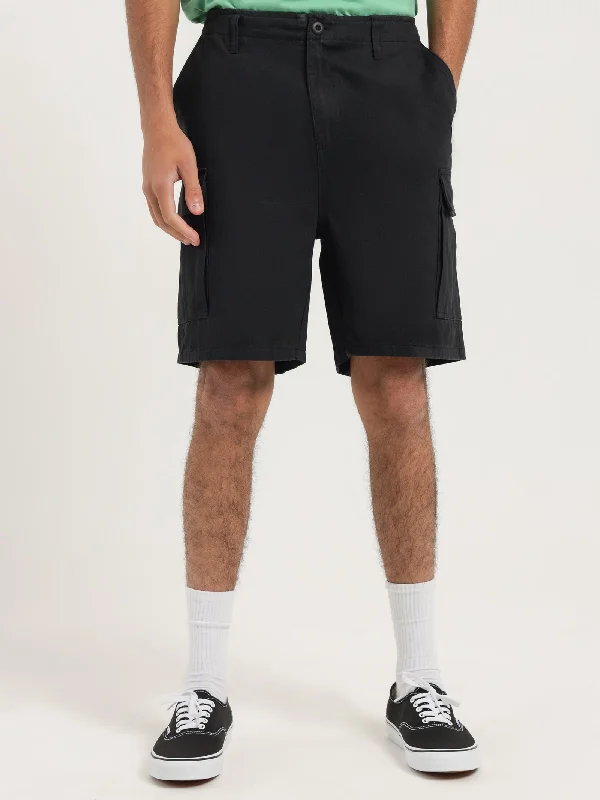 Surplus Cargo Shorts in Black