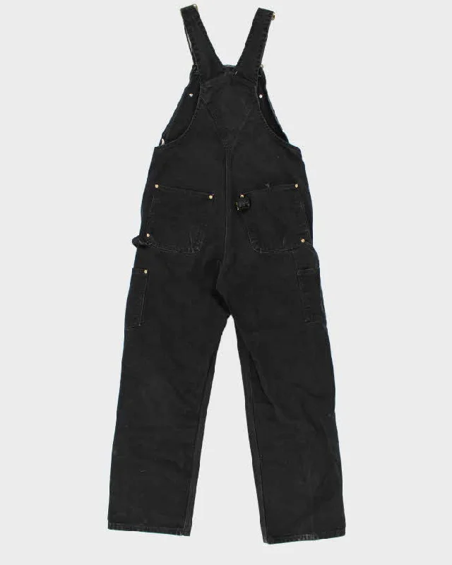 vintage-mens-black-carharrt-utiliaty-dungaress-34-x-33