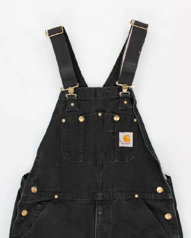 vintage-mens-black-carharrt-utiliaty-dungaress-34-x-33