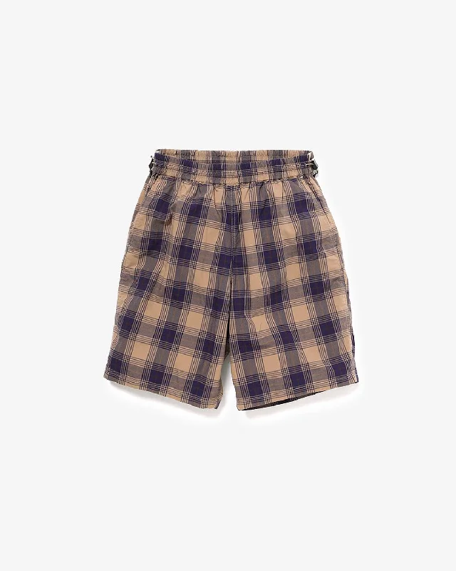 HIKER EASY SHORTS COTTON TYPEWRITER TARTAN CHECK