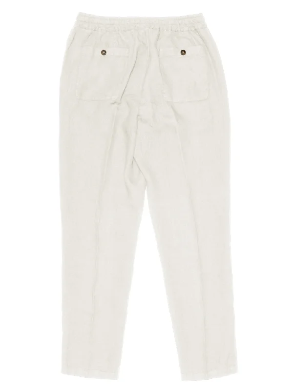 MATTIA LINEN TROUSERS Off-White