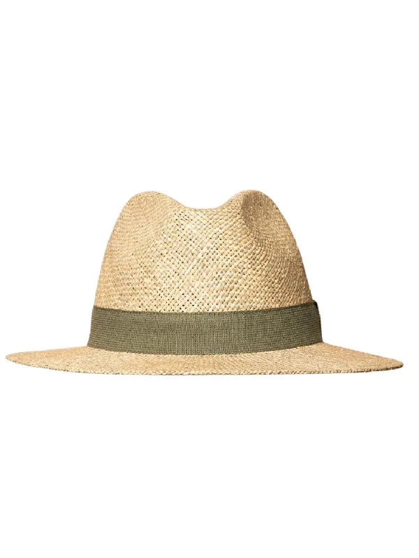 MID GREEN PANAMA HAT Beige