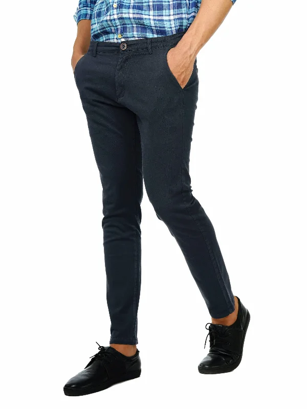 Dark Grey Slim Fit Twill Chino