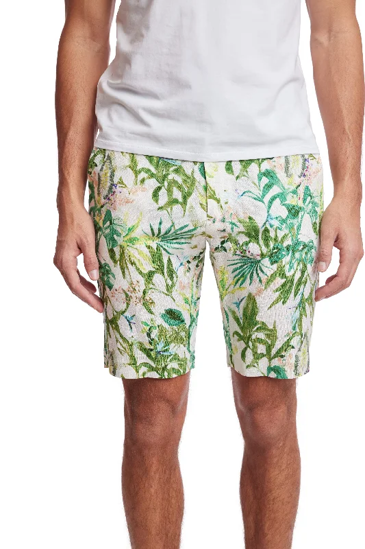 Felix Shorts - slim - Green Yellow Tropics