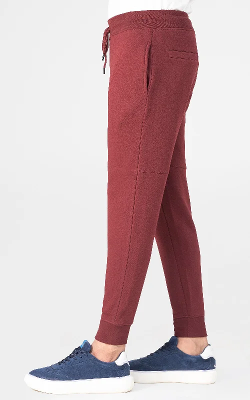 FLEECE JOGGER TROUSER MAROON