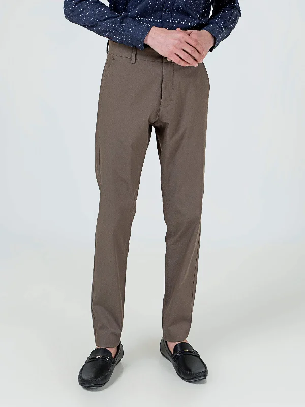 Khaki Satin Slimfit Chino