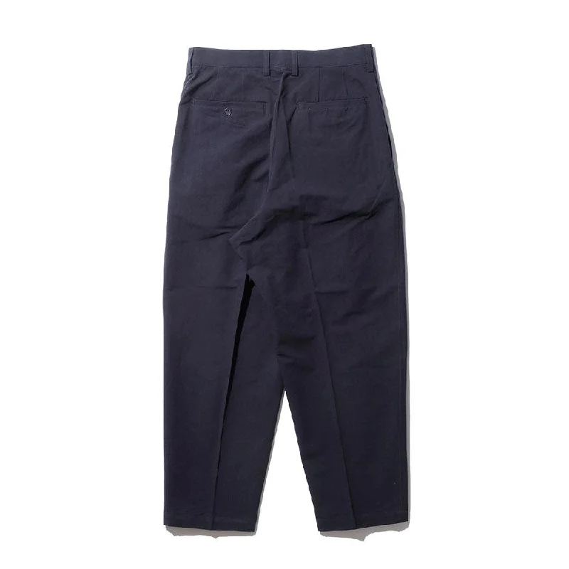 kuon-washi-cotton-pleated-tapered-trousers-dark-navy