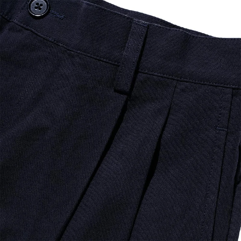 kuon-washi-cotton-pleated-tapered-trousers-dark-navy