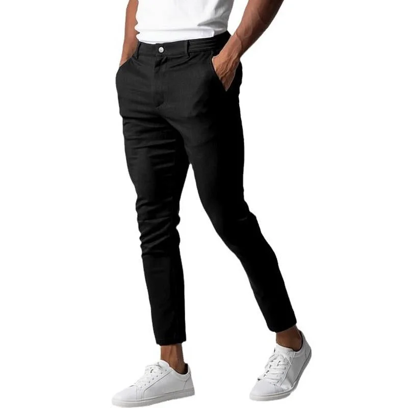 Men's Casual Breathable Stretch Slim Fit Pencil Pants 56674649M